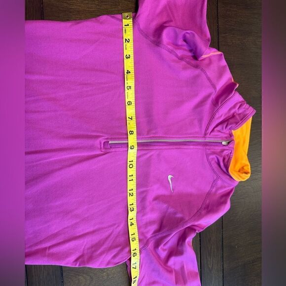 Nike DriFit Womens Small Pink/Orange Half ZIP Running Pullover - Picture 7 of 7